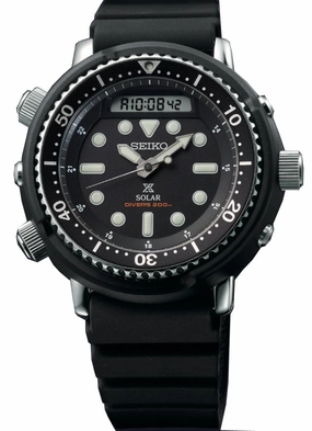 Seiko Watches Seiko Prospex Tuna Arnie Divers Solar Hybrid Black Watch