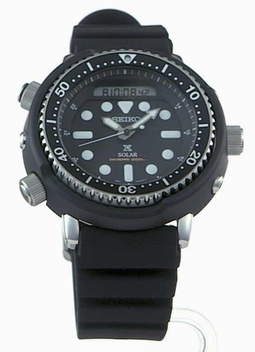 Seiko Watches Seiko Prospex Tuna Arnie Divers Solar Hybrid Black Watch