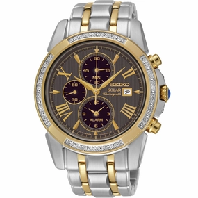 Seiko Watches Seiko SSC312P-9 Le Grand Sport Solar Diamond Set Watch