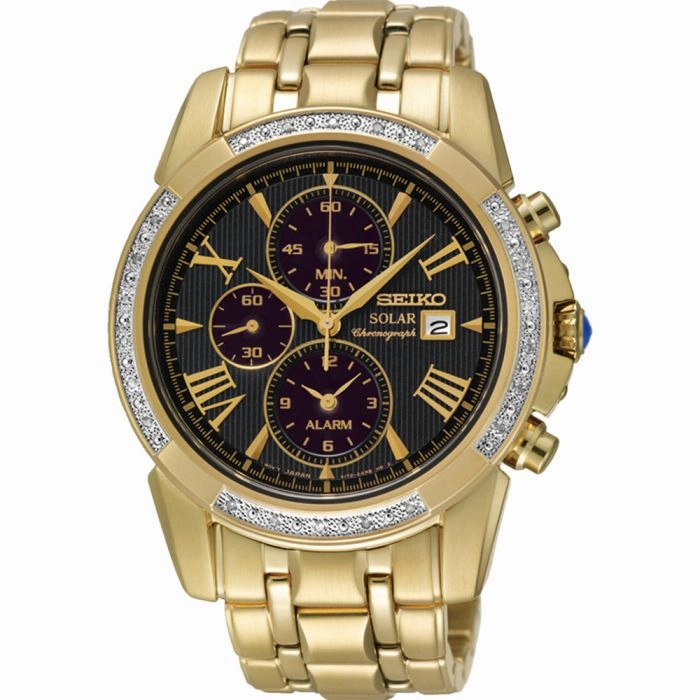 Seiko Watches Seiko SSC314P-9 Le Grand Sport Solar Diamond Set Watch