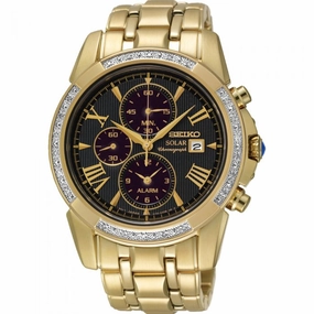 Seiko Watches Seiko SSC314P-9 Le Grand Sport Solar Diamond Set Watch