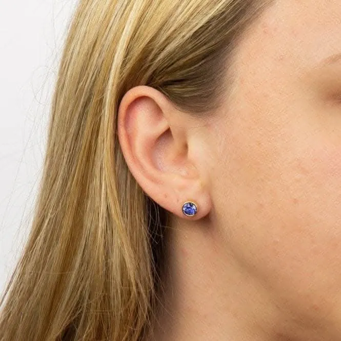 September Yellow Gold Plated Birthstone Earrings with Swarovski Crystal E1545 Beginnings Jewellery