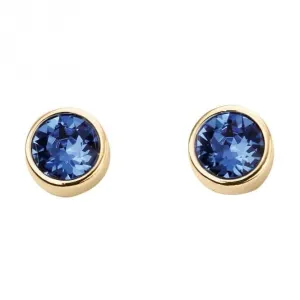 September Yellow Gold Plated Birthstone Earrings with Swarovski Crystal E1545 Beginnings Jewellery