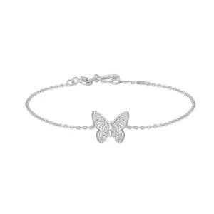 Silver Butterfly Pavé Bracelet B064-02H Ania Haie Jewellery