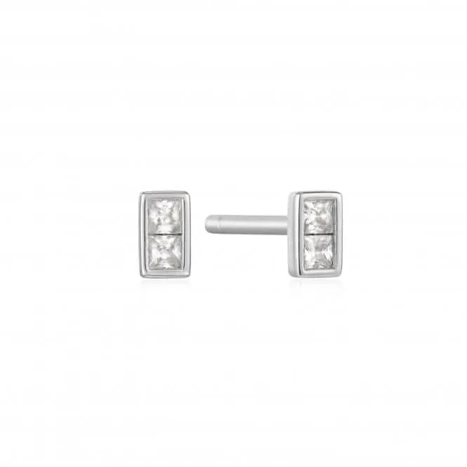 Silver Glam Mini Stud Earrings E037-02H Ania Haie Jewellery