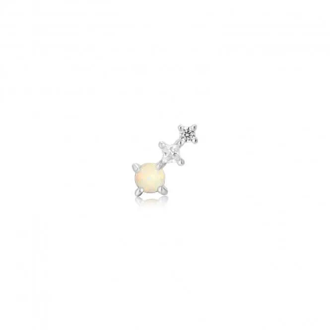 Silver Kyoto Opal Climber Barbell Single Earring E047-02H Ania Haie Jewellery