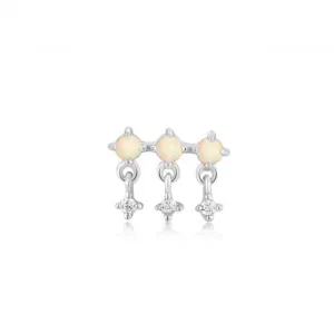 Silver Kyoto Opal Drop Sparkle Barbell Single Earring E047-04H Ania Haie Jewellery