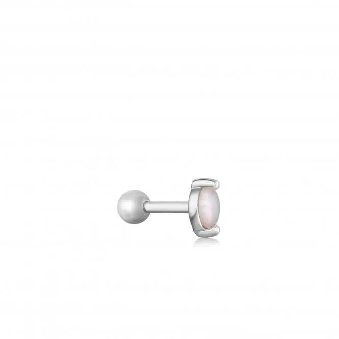 Silver Kyoto Opal Marquise Barbell Single Earring E035-12H Ania Haie Jewellery
