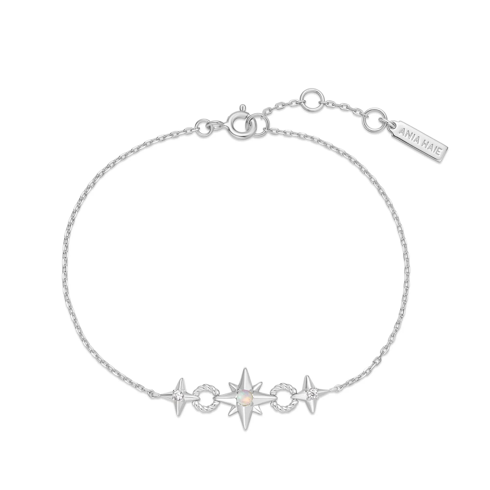 Silver Linked Star Bracelet B063-05H Ania Haie Jewellery