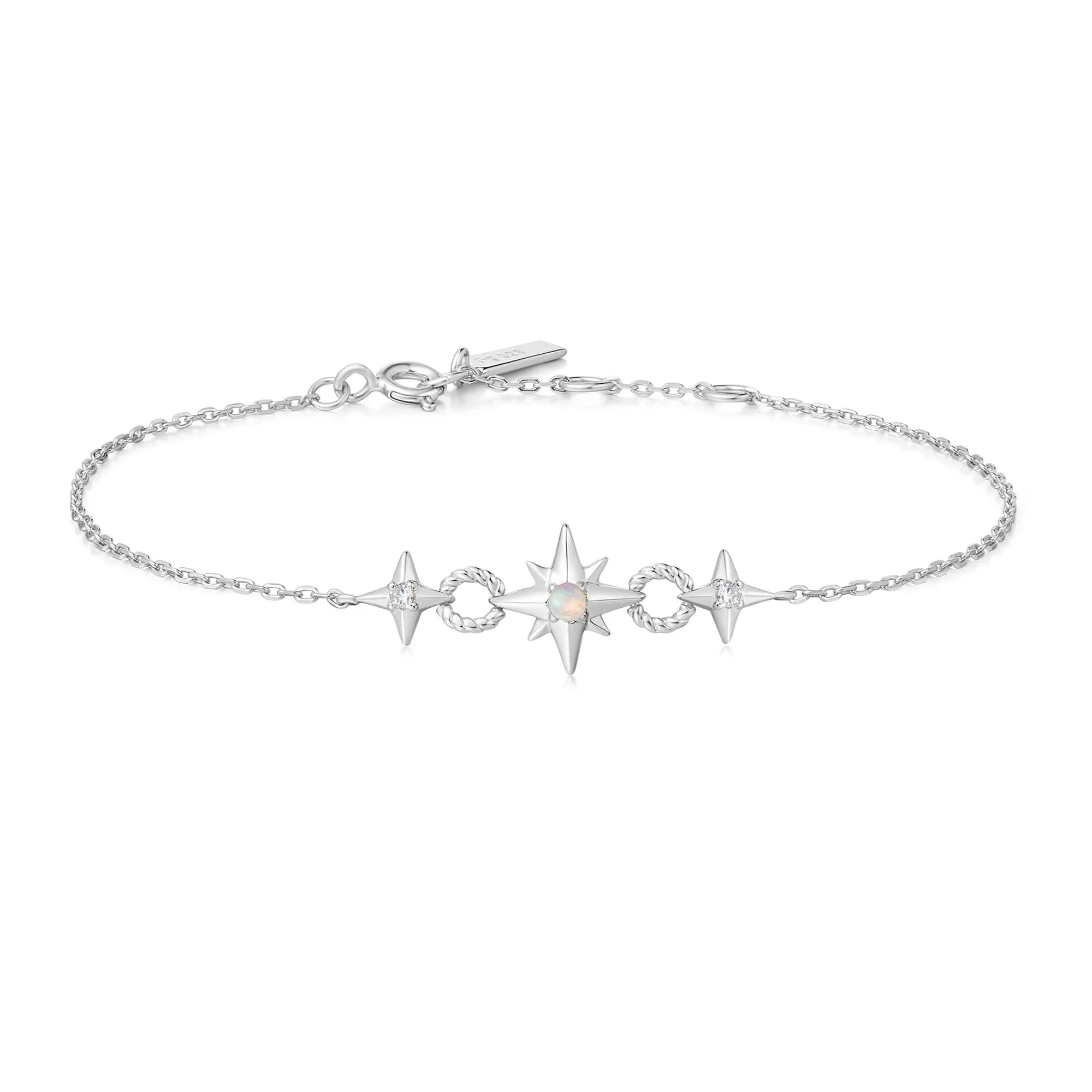 Silver Linked Star Bracelet B063-05H Ania Haie Jewellery