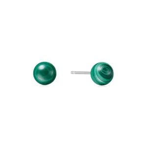 Silver Malachite Sphere Stud Earrings E063-02H Ania Haie Jewellery