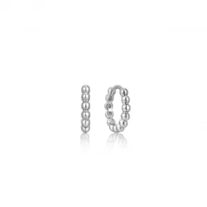 Silver Orb Huggie Hoop Earrings E045-03H Ania Haie Jewellery