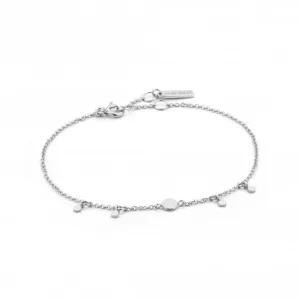 Silver Rhodium Plated Geometry Drop Discs Bracelet B005-03H Ania Haie Jewellery