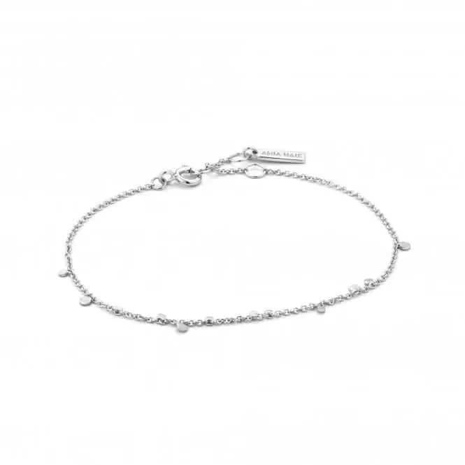 Silver Rhodium Plated Geometry Mixed Discs Bracelet B005-02H Ania Haie Jewellery