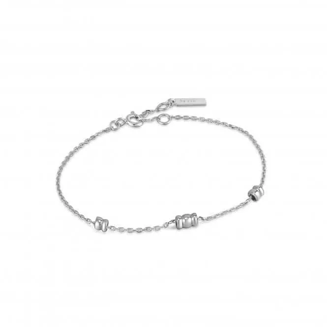 Silver Smooth Twist Chain Bracelet B038-01H Ania Haie Jewellery