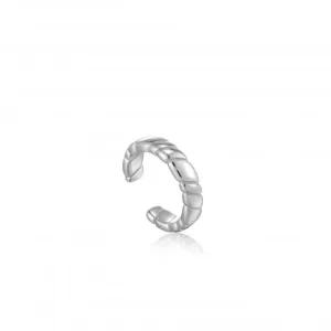 Silver Smooth Twist Ear Cuff E038-04H Ania Haie Jewellery
