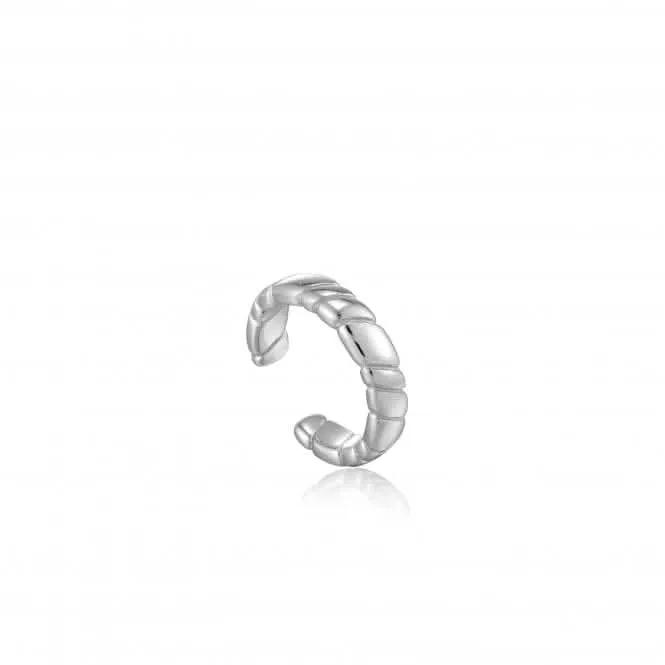 Silver Smooth Twist Ear Cuff E038-04H Ania Haie Jewellery