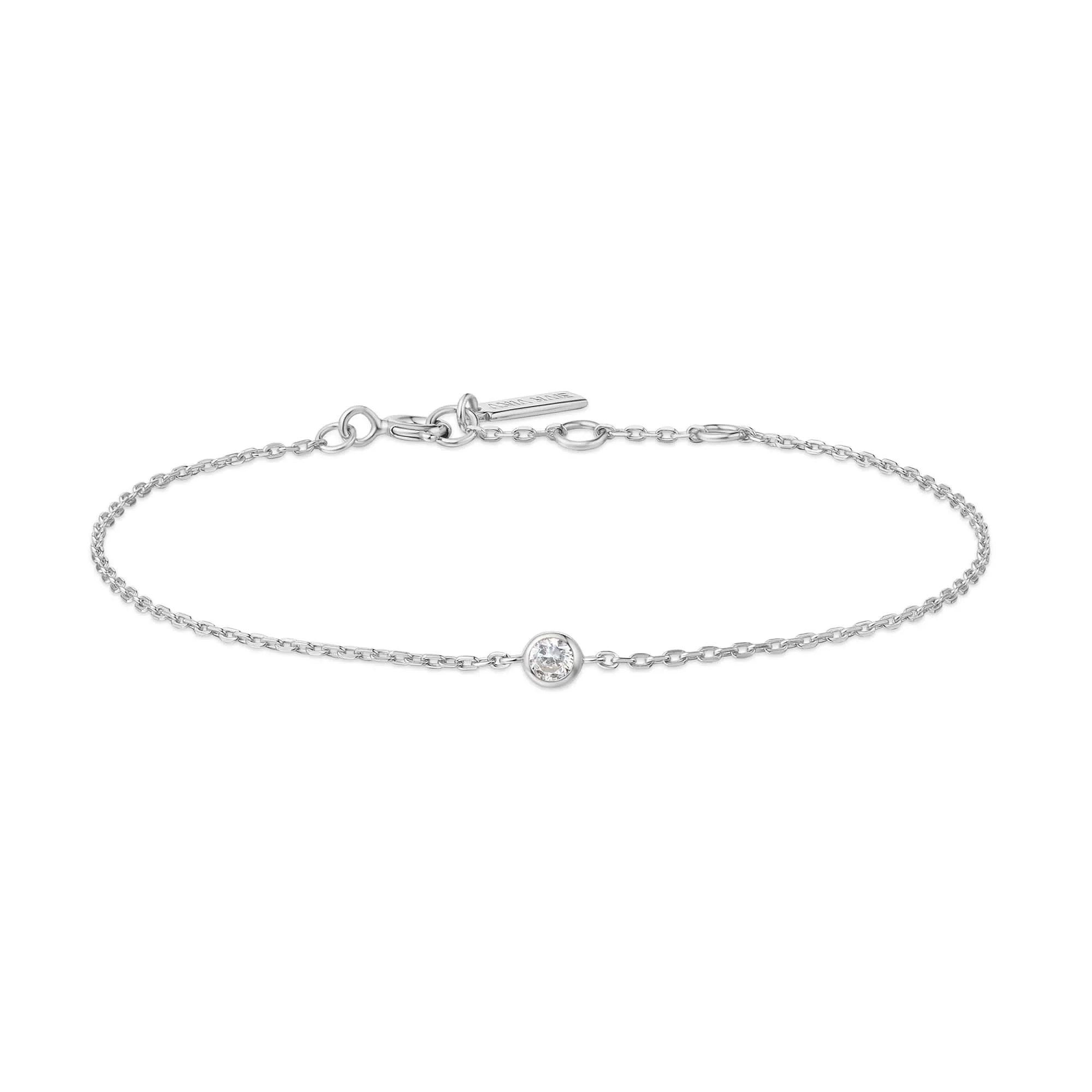 Silver Sparkle Bezel Bracelet B062-01H Ania Haie Jewellery