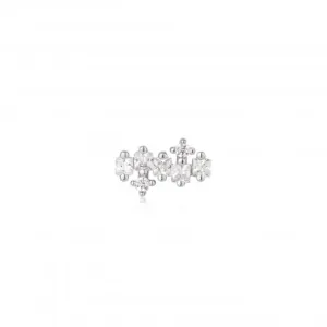 Silver Sparkle Cluster Climber Barbell Single Earring E047-12H Ania Haie Jewellery