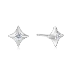 Silver Sparkling Star Stud Earrings E064-02H Ania Haie Jewellery