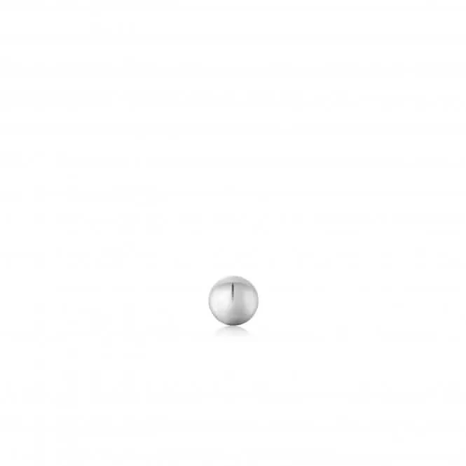 Silver Sphere Barbell Single Earring E035-02H Ania Haie Jewellery