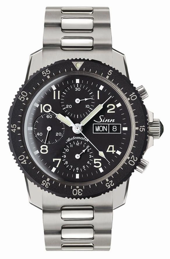 Sinn Watches Sinn 103 St Flieger Chronograph H-Link Bracelet Watch