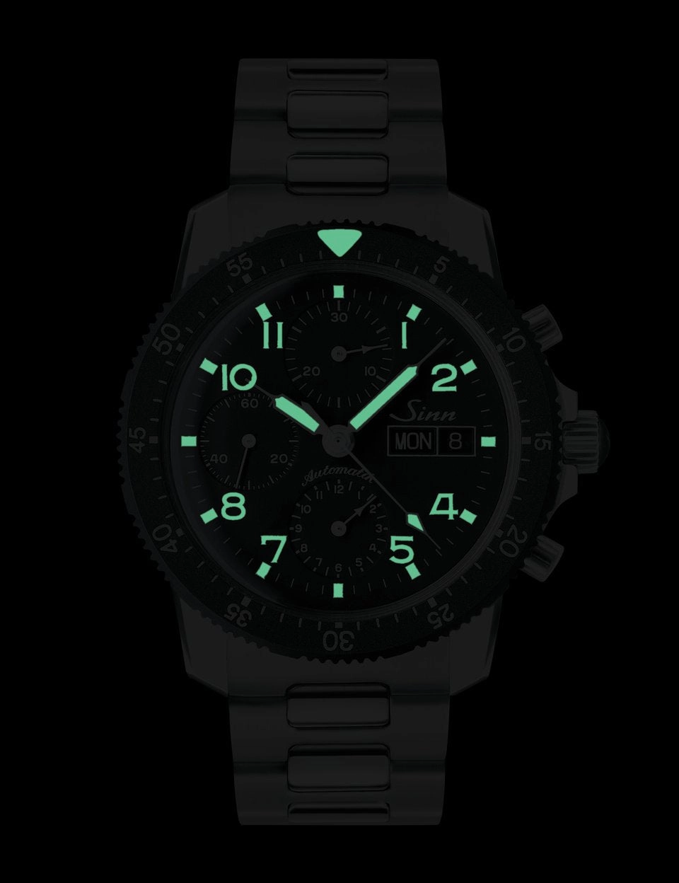 Sinn Watches Sinn 103 St Flieger Chronograph H-Link Bracelet Watch