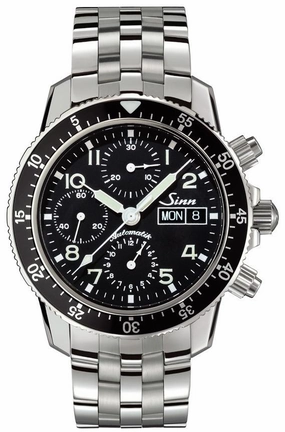 Sinn Watches Sinn 103 St Sa Flieger Chronograph Fine Link Bracelet Watch