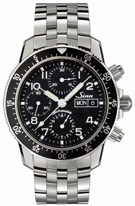 Sinn Watches Sinn 103 St Sa Flieger Chronograph Fine Link Bracelet Watch