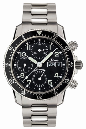 Sinn Watches Sinn 103 St Sa Flieger Chronograph H-Link Bracelet Watch