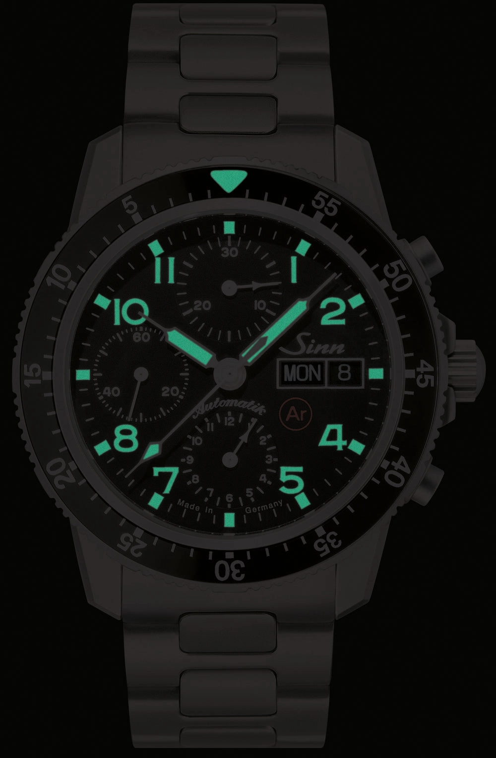 Sinn Watches Sinn 103 Ti Ar Titanium H-Link Bracelet Watch