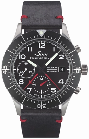 Sinn Watches Sinn 156.1 Vintage Black With Red Seam Watch