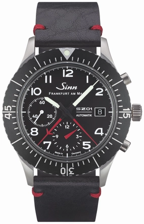Sinn Watches Sinn 156.1 Vintage Black With Red Seam Watch