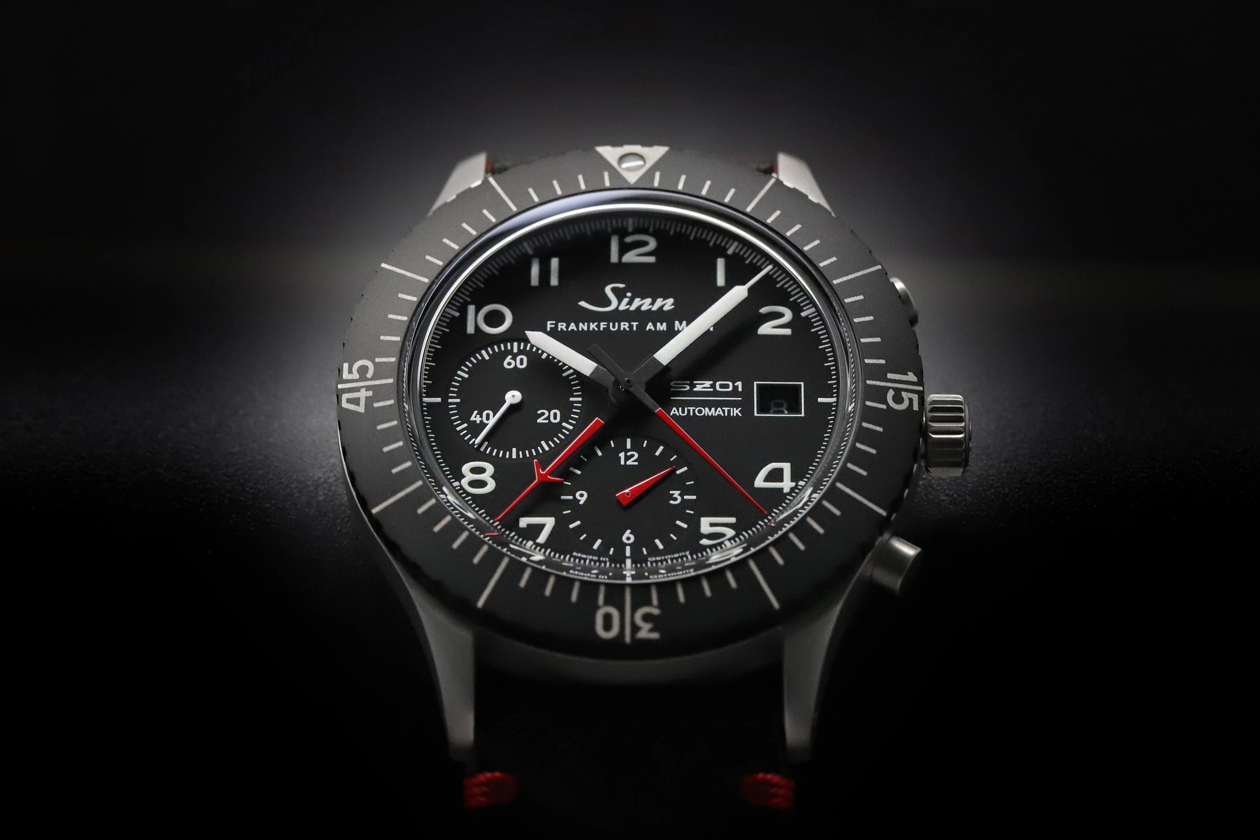 Sinn Watches Sinn 156.1 Vintage Black With Red Seam Watch