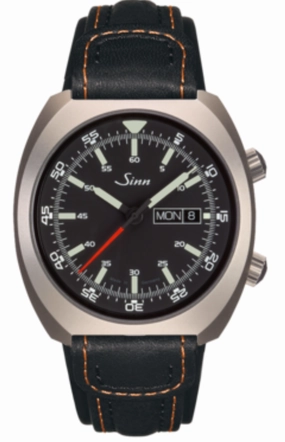 Sinn Watches Sinn 240 St Cowhide Black With Orange Watch