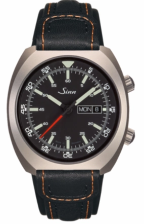 Sinn Watches Sinn 240 St Cowhide Black With Orange Watch