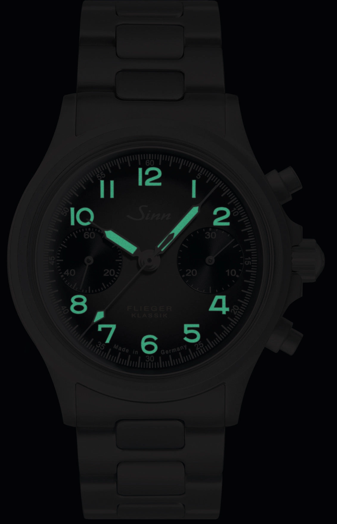Sinn Watches Sinn 356 Pilot Classic AS E H-Link Bracelet Watch