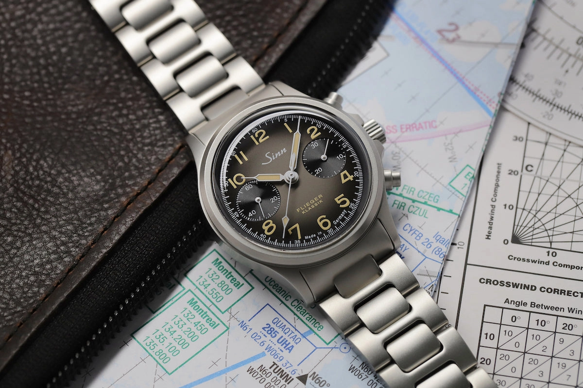 Sinn Watches Sinn 356 Pilot Classic AS E H-Link Bracelet Watch