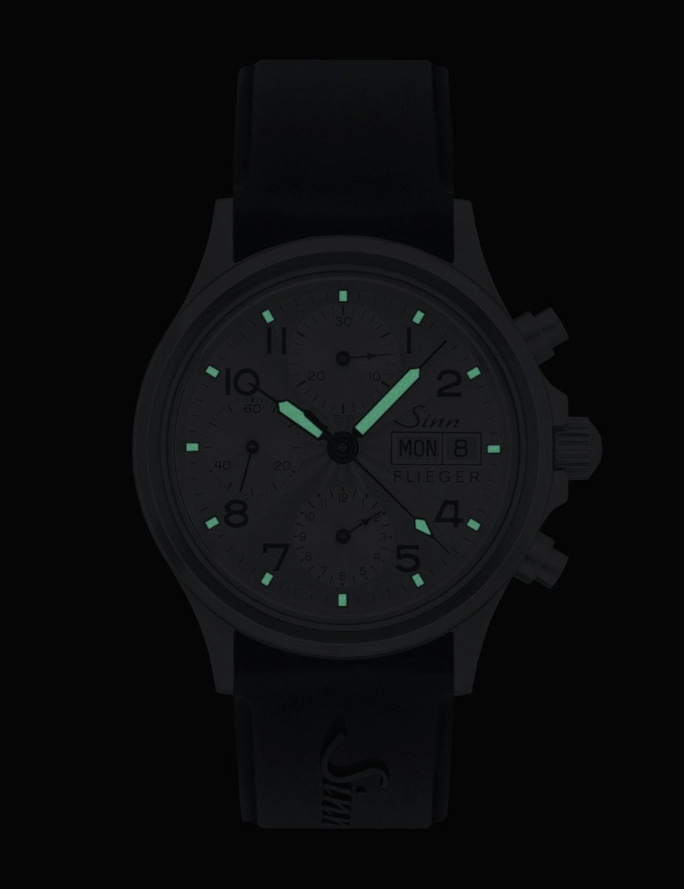 Sinn Watches Sinn 356 Sa Pilot III Alligator Leather Black Watch