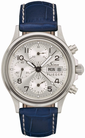 Sinn Watches Sinn 356 Sa Pilot III Alligator Leather Blue Watch