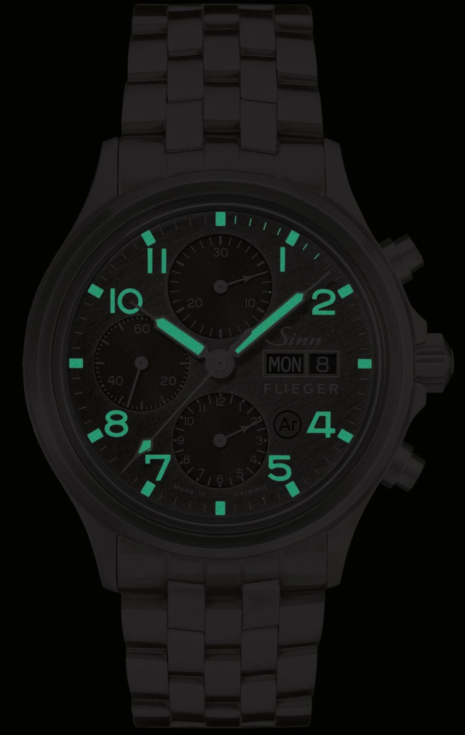Sinn Watches Sinn 358 Sa Pilot DS Fine Link Bracelet Watch