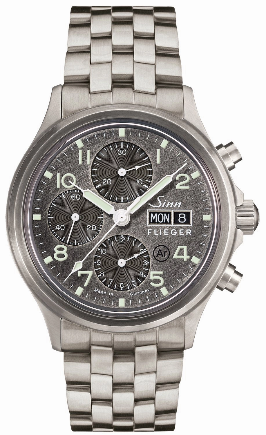 Sinn Watches Sinn 358 Sa Pilot DS Fine Link Bracelet Watch
