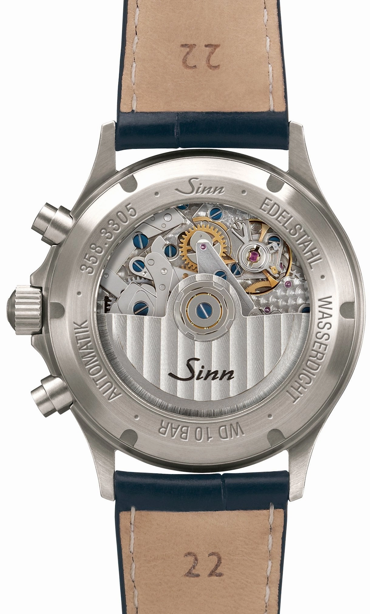 Sinn Watches Sinn 358 Sa Pilot DS Fine Link Bracelet Watch