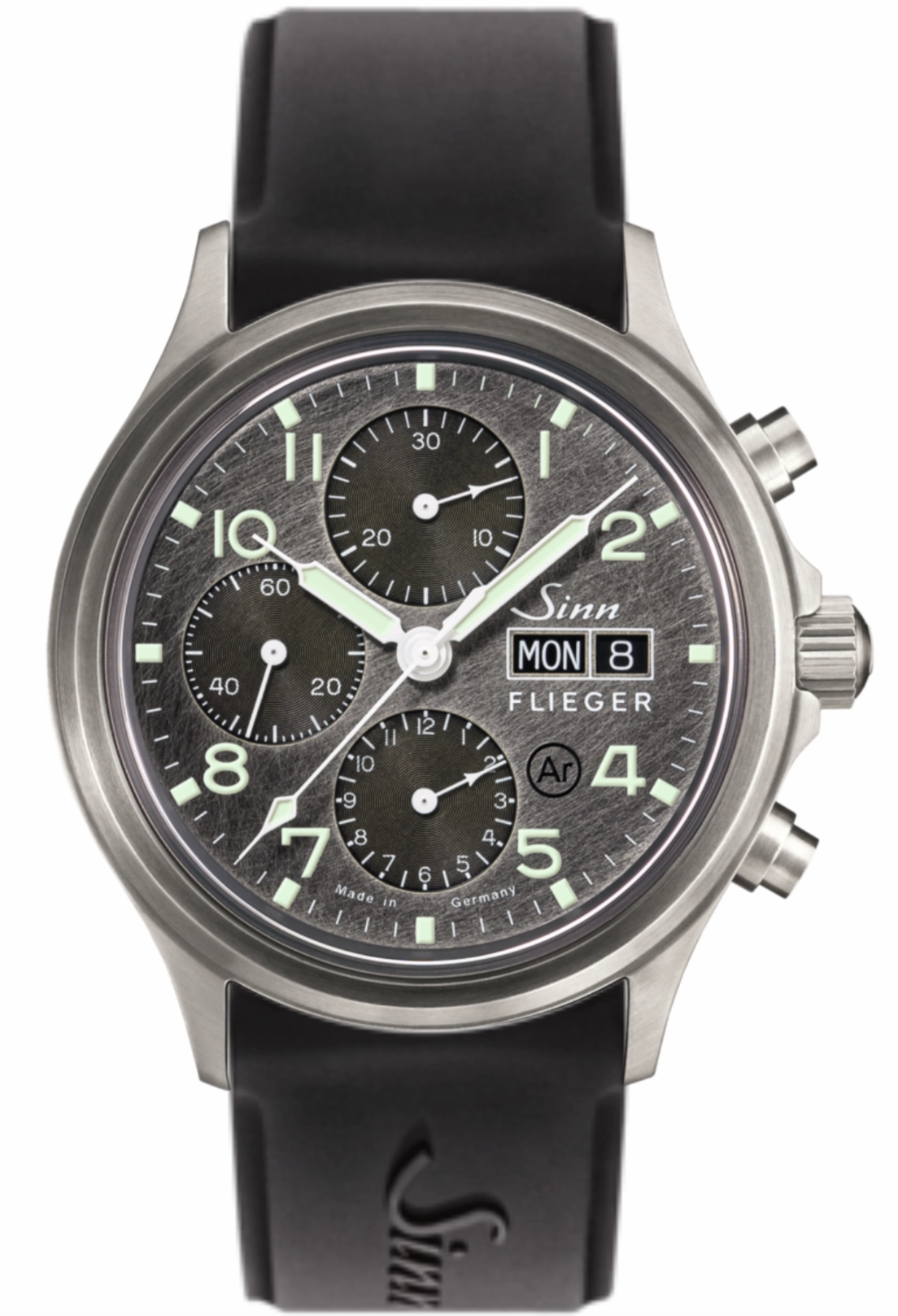 Sinn Watches Sinn 358 Sa Pilot DS Silicone Black Watch