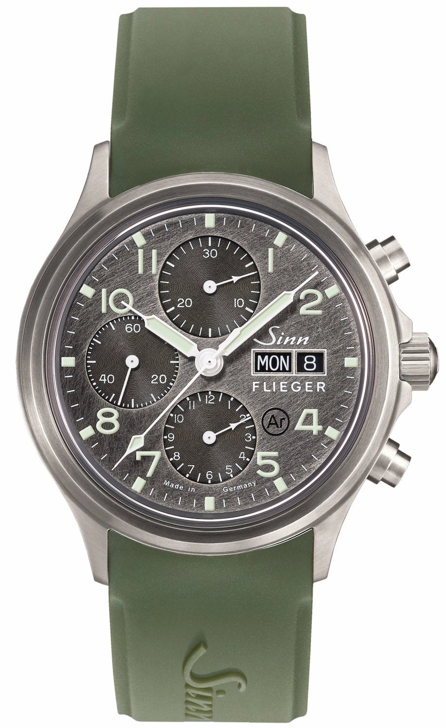 Sinn Watches Sinn 358 Sa Pilot DS Silicone Green Watch