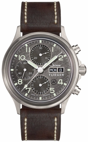 Sinn Watches Sinn 358 Sa Pilot DS Vintage Leather Dark Brown Watch