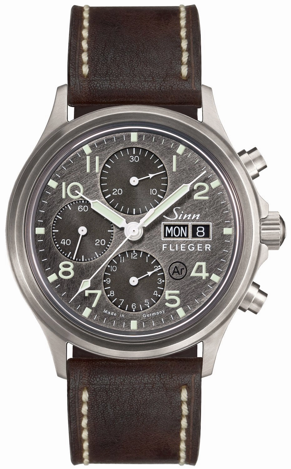 Sinn Watches Sinn 358 Sa Pilot DS Vintage Leather Dark Brown Watch