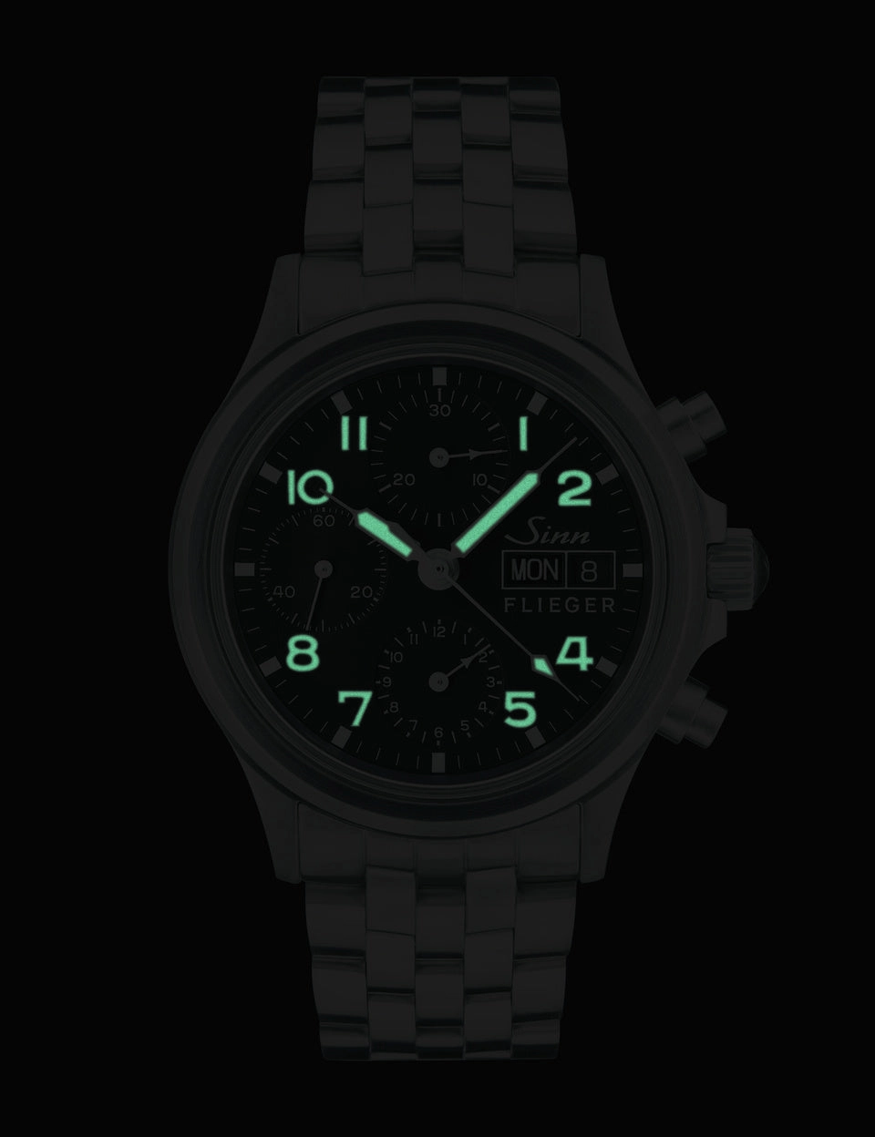 Sinn Watches Sinn 358 Sa Pilot Fine Link Bracelet Watch
