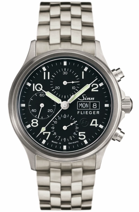Sinn Watches Sinn 358 Sa Pilot Fine Link Bracelet Watch
