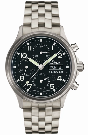 Sinn Watches Sinn 358 Sa Pilot Fine Link Bracelet Watch